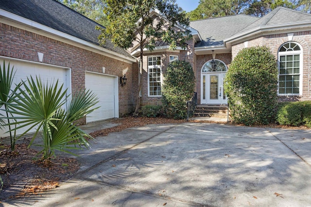 view of property with a garage