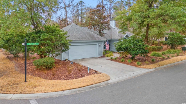 view of front of home featuring a garage