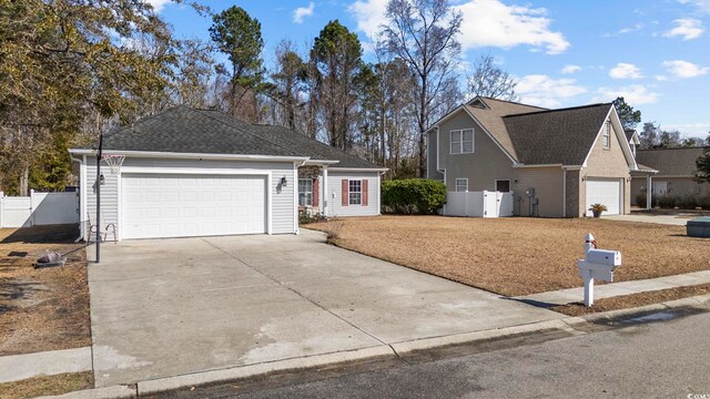 view of property with a garage