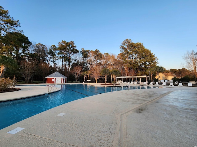 view of pool with a patio area