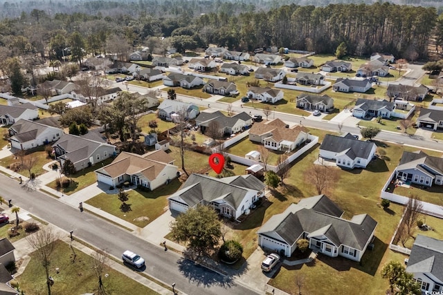 birds eye view of property featuring a residential view