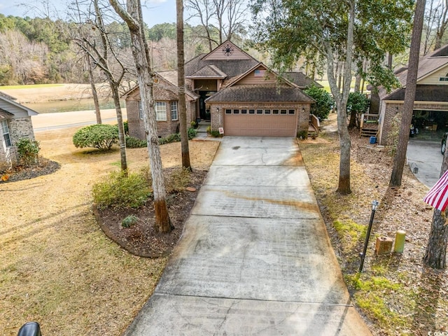 view of front of home featuring a garage