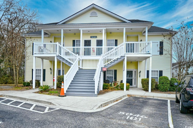 view of front of property with a porch