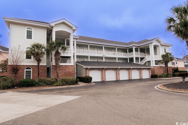 view of property with a garage