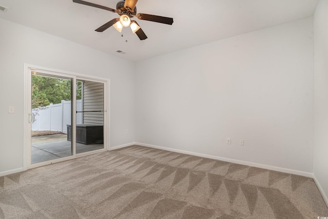 156 Parmelee Dr Unit B, Murrells Inlet, SC 29576 - empty room with carpet, a ceiling fan, and baseboards