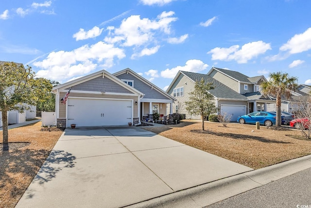 craftsman-style house with a garage