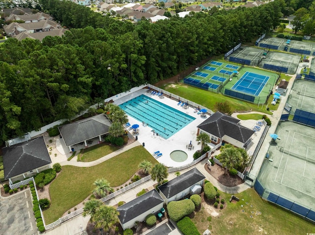 birds eye view of property