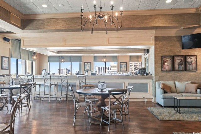 1105 S Ocean Blvd Unit 1134, Myrtle Beach, SC 29577 - dining space featuring dark wood-type flooring