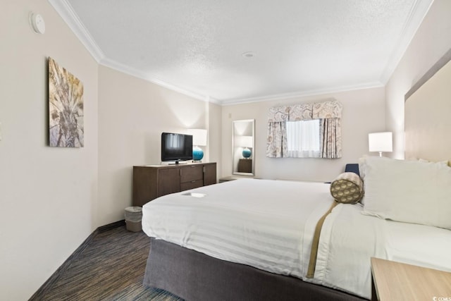 1105 S Ocean Blvd Unit 1134, Myrtle Beach, SC 29577 - bedroom with crown molding and a textured ceiling
