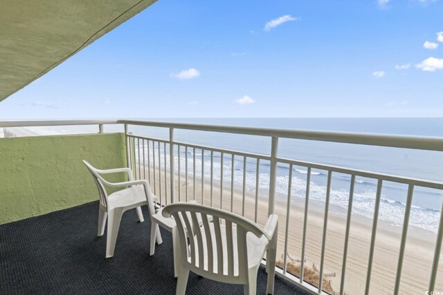 1105 S Ocean Blvd Unit 1134, Myrtle Beach, SC 29577 - balcony with a water view and a view of the beach