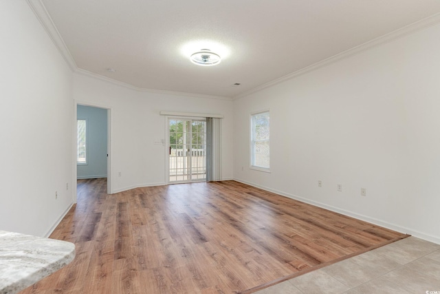 130 Lazy Willow Ln Unit 204, Myrtle Beach, SC 29588 - empty room with light wood-type flooring, baseboards, and ornamental molding