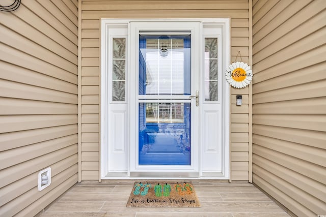 view of doorway to property