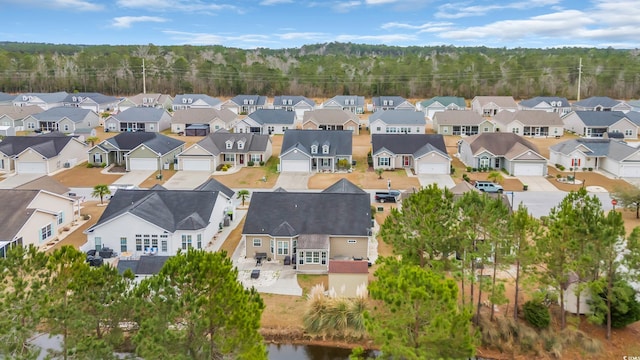 bird's eye view with a residential view