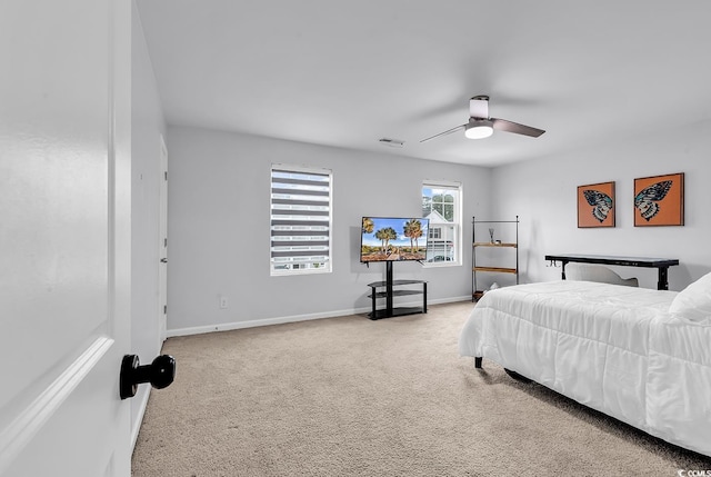 145 Bendick Ct, Little River, SC 29566 - bedroom with ceiling fan, baseboards, visible vents, and carpet floors