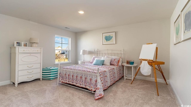 view of carpeted bedroom