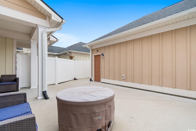 view of patio / terrace with fence