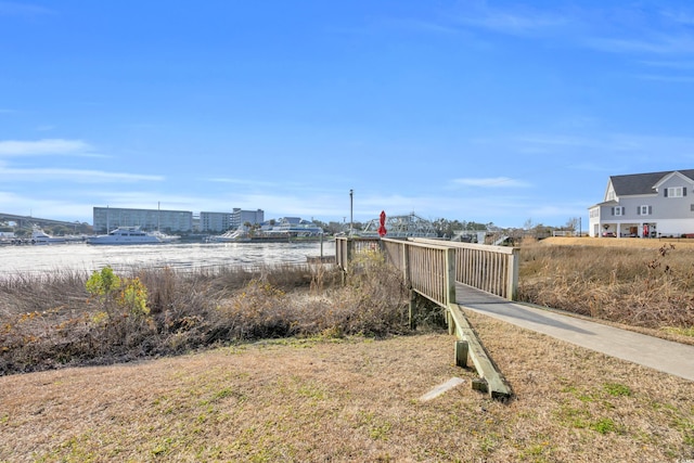 view of property's community featuring a water view