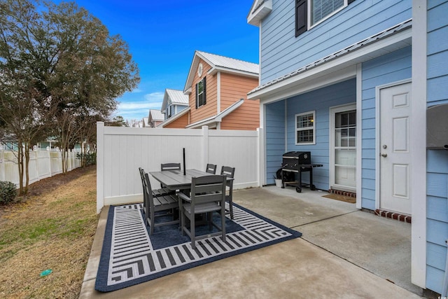 view of patio featuring area for grilling