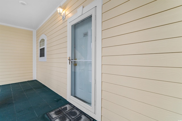 view of doorway to property