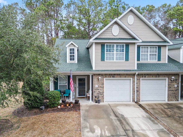 view of front of house featuring a garage