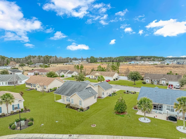 drone / aerial view featuring a residential view