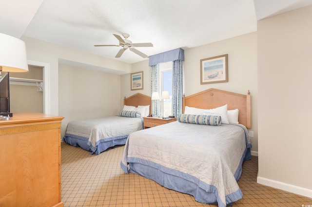 9994 Beach Club Dr Unit 1601, Myrtle Beach, SC 29572 - carpeted bedroom with baseboards and ceiling fan