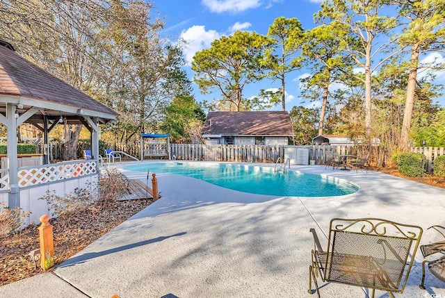 1800 Glenns Bay Rd, Surfside Beach, SC 29575 - view of swimming pool with a gazebo and a patio area