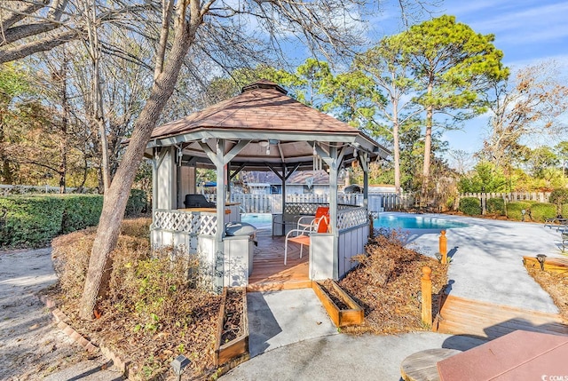 1800 Glenns Bay Rd, Surfside Beach, SC 29575 - exterior space featuring a gazebo and a swimming pool side deck