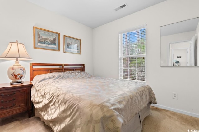 view of carpeted bedroom