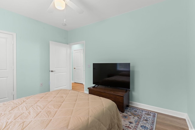395 S Crow Creek Dr Unit 1418, Calabash, NC 28467 - bedroom featuring wood finished floors, baseboards, and ceiling fan
