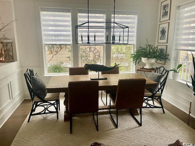 dining area with a healthy amount of sunlight