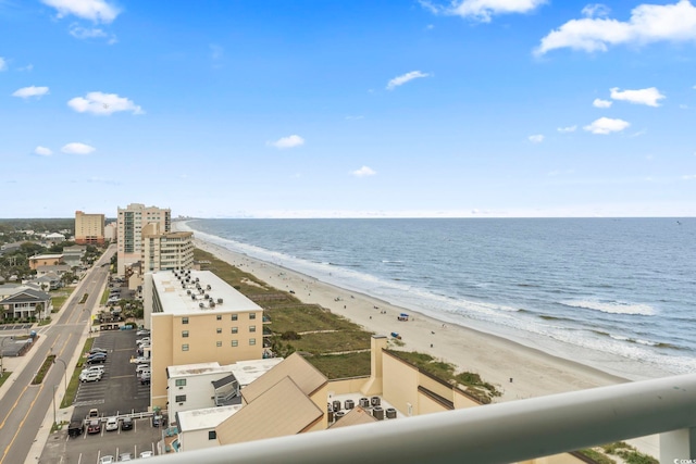 water view with a view of the beach