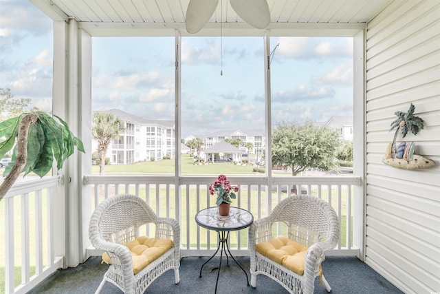 view of sunroom / solarium