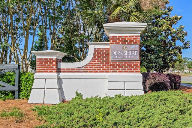 view of community sign