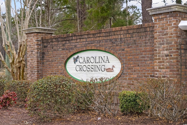 view of community sign