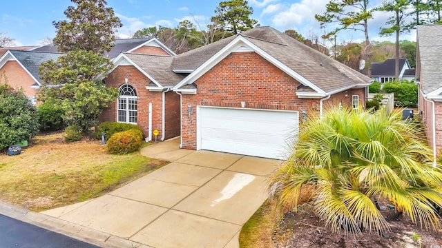 view of front facade featuring a garage