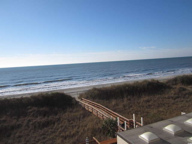 water view with a view of the beach