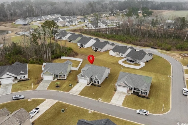 drone / aerial view featuring a residential view