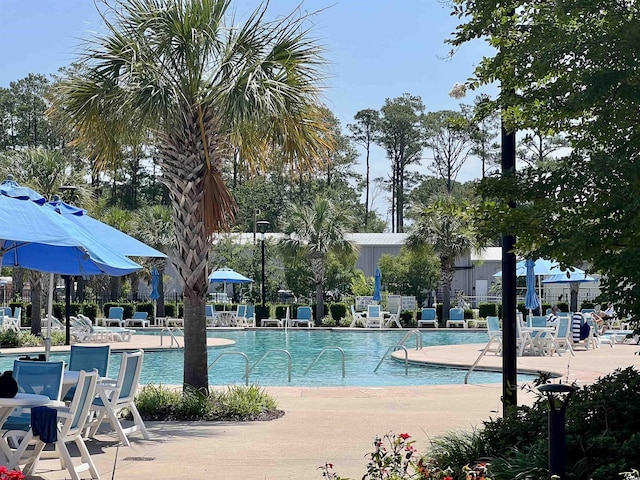 843 Howard Ave, Myrtle Beach, SC 29577 - community pool featuring a patio area