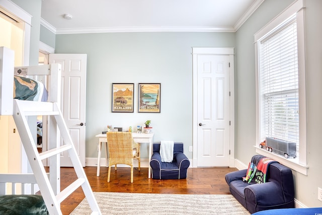 843 Howard Ave, Myrtle Beach, SC 29577 - bedroom featuring wood finished floors and ornamental molding