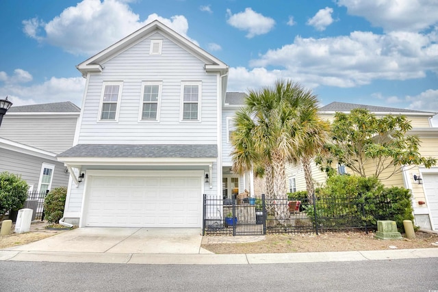 843 Howard Ave, Myrtle Beach, SC 29577 - traditional-style house with driveway, a garage, and a shingled roof