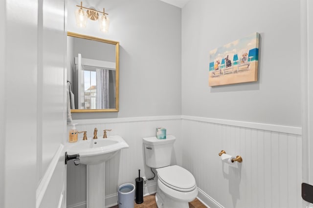 bathroom with toilet and sink