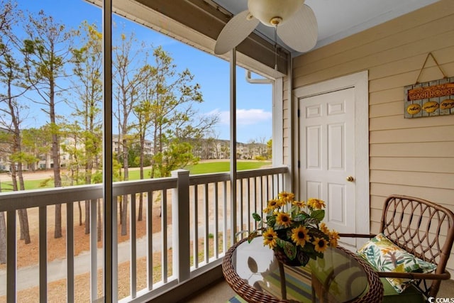 view of sunroom / solarium