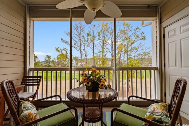 view of sunroom / solarium