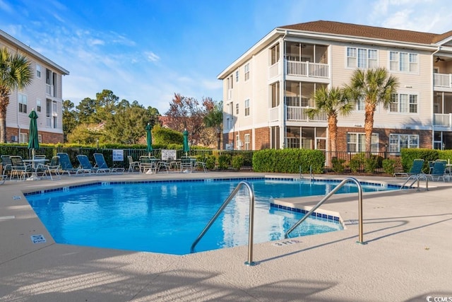 view of pool with a patio