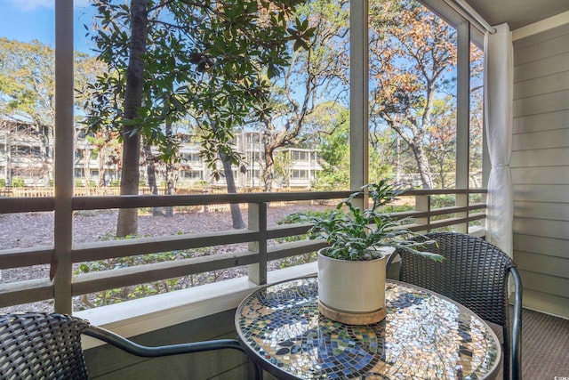 view of sunroom / solarium