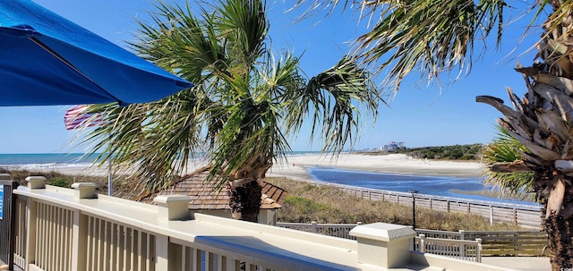 property view of water with a view of the beach