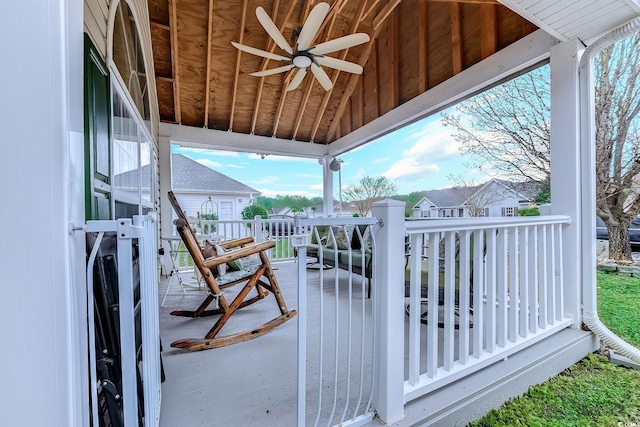 920 Leather Leaf Ln, Longs, SC 29568 - view of wooden balcony featuring a ceiling fan and a deck