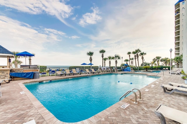 view of pool with a patio area