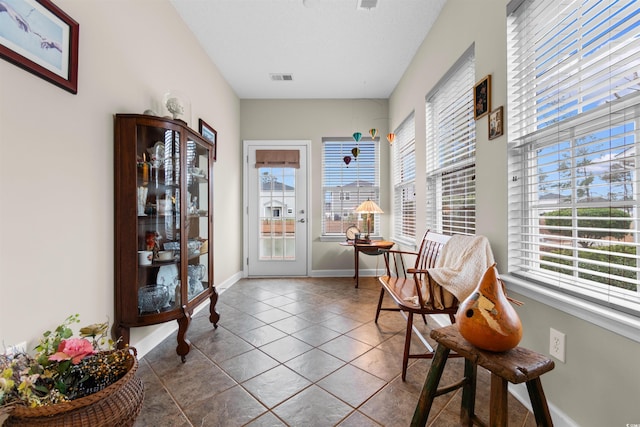 interior space featuring tile patterned floors